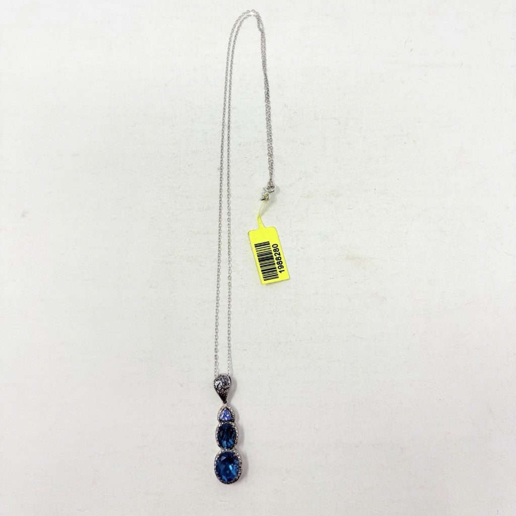 Shop Lc Oval Belgian Teal FluoriteTanzaniteDiamond Pendant With 20 Chain 5369 60$